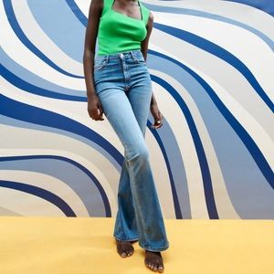 Zara High Waisted Flare Jeans